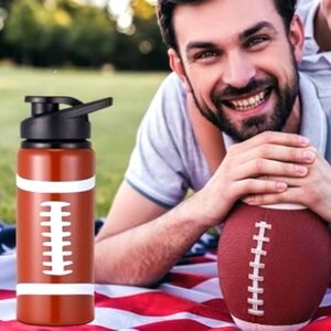 Football Design Aluminum Water Bottle - NWOB